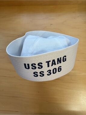 Rare find, USS Tang SS 306 Boys sailor hat from World War 2 museum  Sz 56 cm NWT